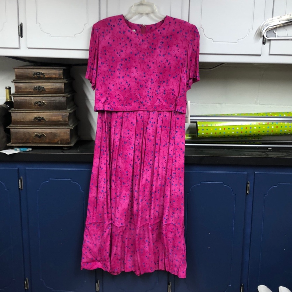 NWT Karin Stevens pink dress